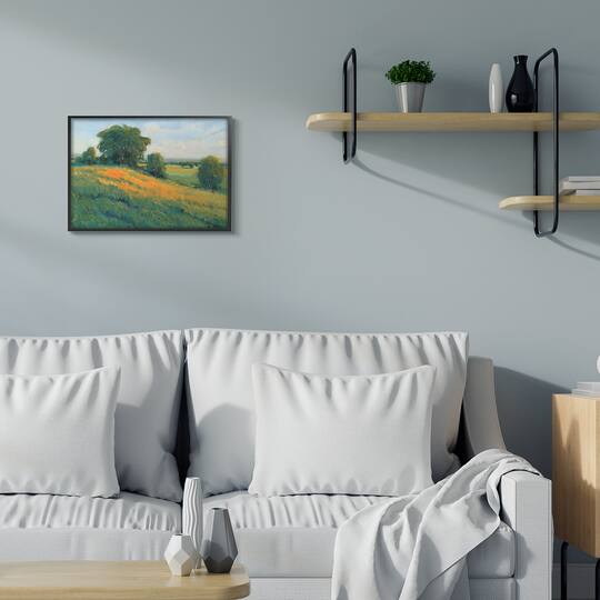 Stupell Industries Green Rolling Hills Framed Wall Art